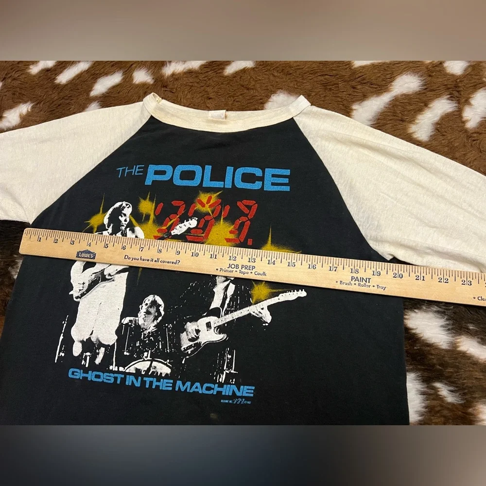 Rare HTF VTG Single Stitch The Police Band Concert Tour 80s Raglan T-shirt - Picture 7 of 16